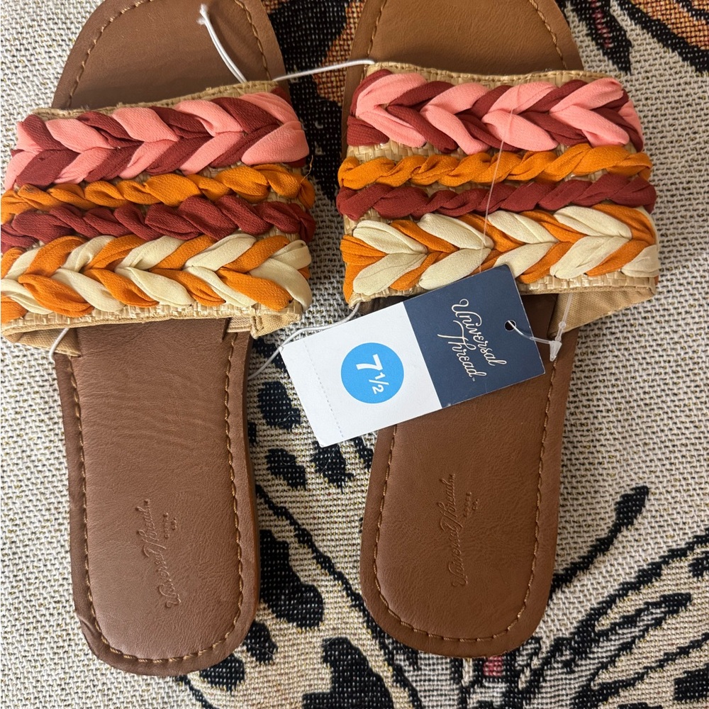 Universal Thread Women's Multicolor Braided Sandals